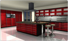 Visualization of a kitchen planning