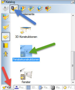 Fensterkonstruktion aus Katalog einfügen