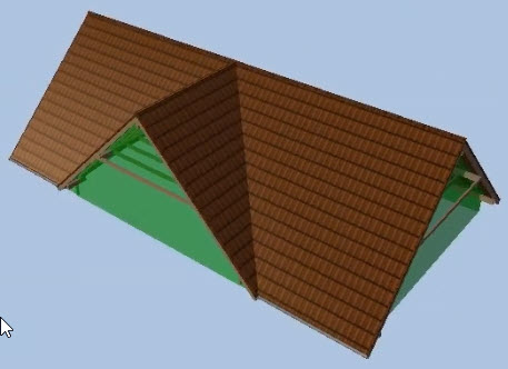 Gable roof with roof recurrence