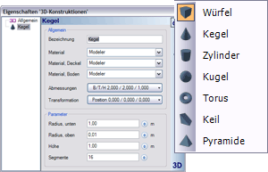 3D Konstruktionen - Grundkörper