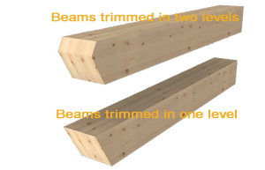 beams trimmed in one/two levels