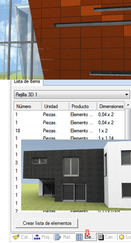 Elementos de grades e fachadas 3D