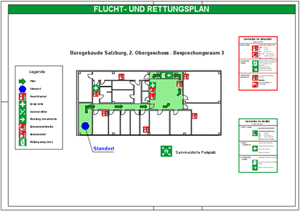 Flucht- und Rettungsplan in A3