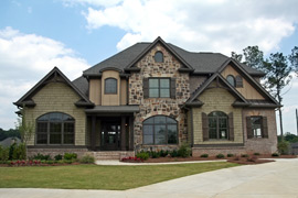 House with complicated roof shape