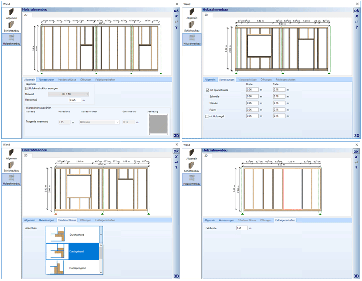 Entering individual additional timbers