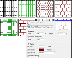 2D patterns for roofs, floor and walls