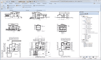 Construction plan with layout compilation