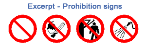 prohibition signs