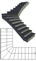 Quarter-turn staircase