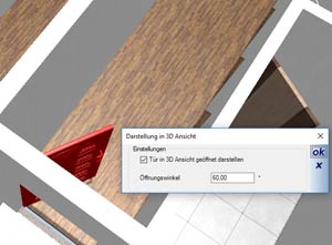 Türen in 3D als geöffnet darstellen