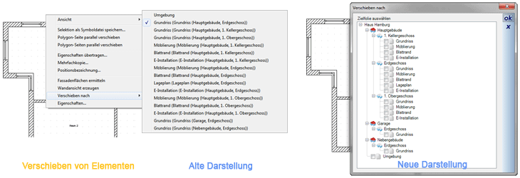 Erweiterung beim Verschieben von Elementen